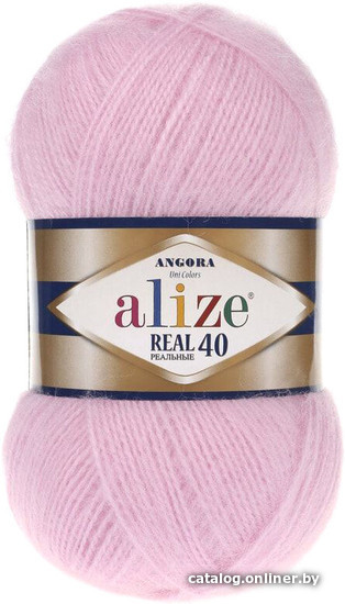 

Пряжа для вязания Alize Angora real 40 185 (480 м, светло-розовый)