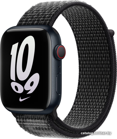 

Ремешок Apple Nike из плетеного нейлона 45 мм (черный/сияющая звезда, R) MPJ13
