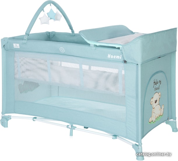 

Манеж-кровать Lorelli Noemi 2 Plus (blue surf teddy)