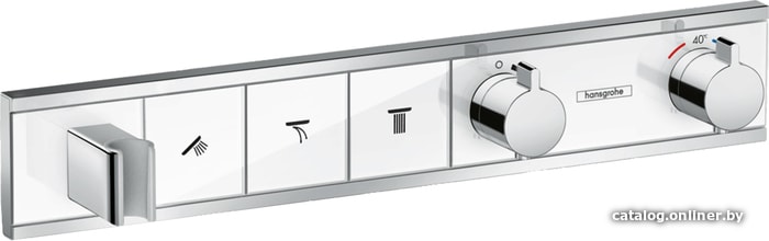 

Смеситель Hansgrohe RainSelect 15356400 (белый/хром)