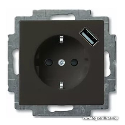 

Розетка ABB Basic 55 2011-0-6195 (шато-черный)