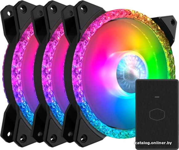 

Набор вентиляторов Cooler Master MasterFan MF120 Prismatic 3in1 MFY-B2DN-203PA-R1