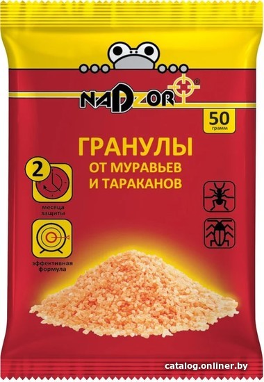 

Средство от насекомых Nadzor Гранулы от муравьев и тараканов 50 г