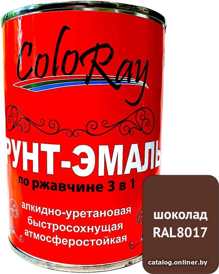 

Грунт-эмаль ColoRay 3 в 1 шоколад (2.7 кг)