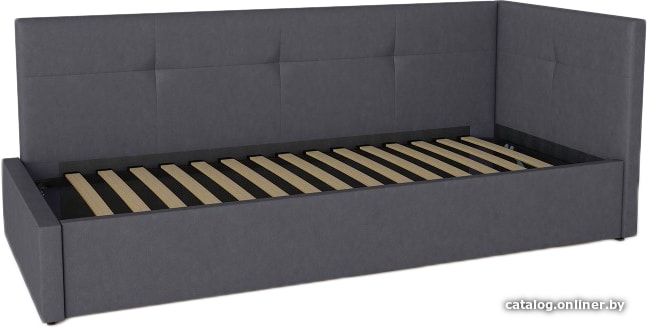 

Кровать Craftmebel Киото 200x80 (без ПМ, рогожка, темно-серый)