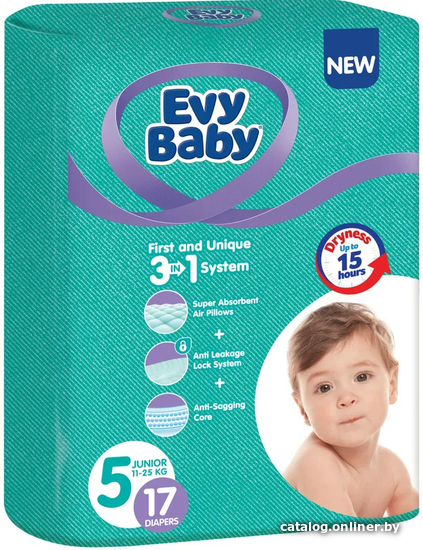 

Подгузники Evy Baby Junior 5 (17 шт)