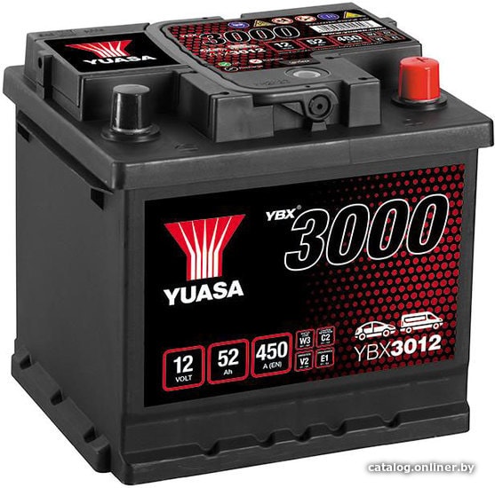 

Автомобильный аккумулятор Yuasa YBX3000 YBX3012-052 (52 А·ч)