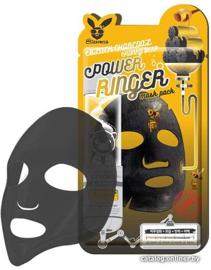 

Elizavecca Набор тканевых масок Black Charcoal Honey Deep PowerRinger 10 шт