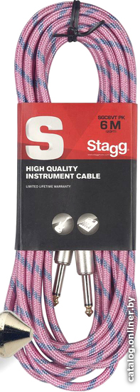 

Кабель Stagg SGC6VT 6.3 мм - 6.3 мм (6 м, фиолетовый)
