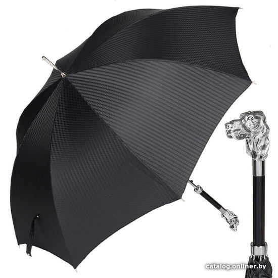 

Зонт-трость Pasotti Fido Silver Rombes Black