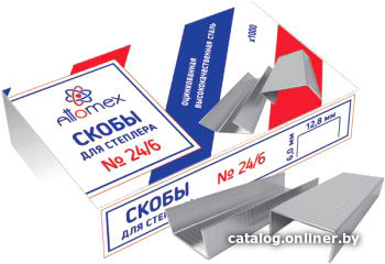 

Скобы канцелярские Attomex 4141300 24/6 (серебристый)