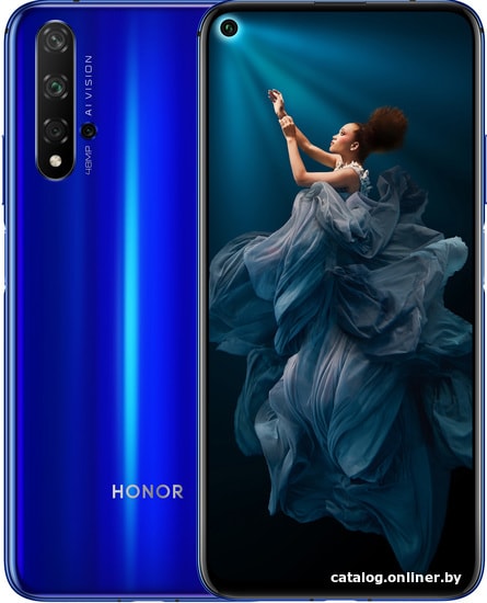 

Смартфон HONOR 20 международная версия (сапфировый синий)