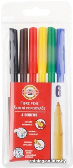 

Фломастеры Koh-i-Noor 771002JF01TE (6 шт)