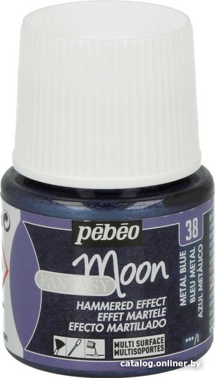 

Краска для стекла и керамики PEBEO Fantasy Moon 167038 (45 мл, синий металл)