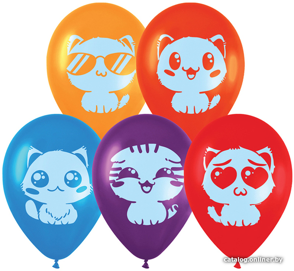 

Набор воздушных шаров Meshu Cute kittens М12/30см 50шт