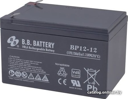 

Аккумулятор для ИБП B.B. Battery BP12-12 (12В/12 А·ч)