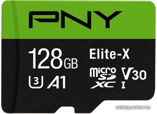 

Карта памяти PNY Elite-X Class 10 U3 V30 microSD P-SDU128U3WX-GE 128GB