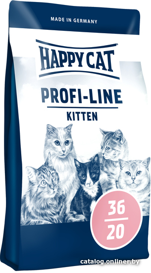 

Сухой корм для кошек Happy Cat Profi Kitten Lachs 36/20 с лососем 12 кг