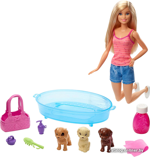 

Кукла Barbie Купание щенков с куклой Барби GDJ37
