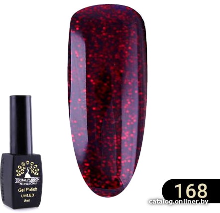 

Гель-лак Global Fashion Black Elite (тон 168) 8 мл