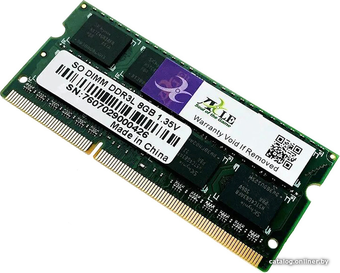 

Оперативная память Axle 8GB DDR3 SODIMM PC3-12800 44912