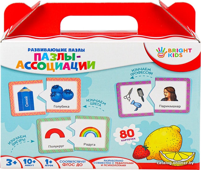 

Мозаика/пазл Bright Kids Развивающие пазлы. Пазлы-ассоциации ИН-9365