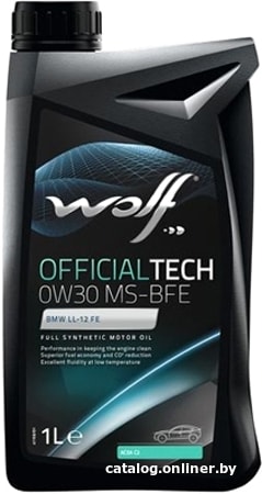 

Моторное масло Wolf OfficialTech 0W-30 MS-BFE 1л