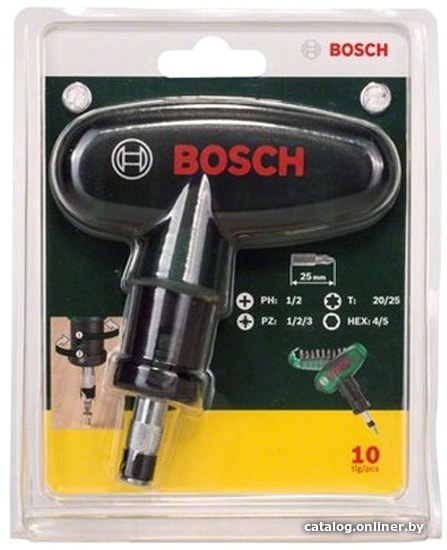 

Отвертка с набором Bosch 2607019510 (10 предметов)
