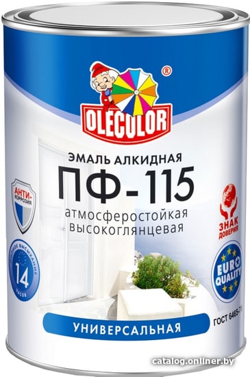 

Эмаль Olecolor ПФ-115 универсальная 2.7 кг (красный)