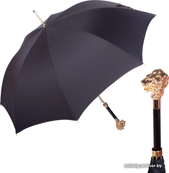 

Зонт-трость Pasotti Leone Gold StripesS Black
