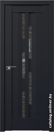 

Межкомнатная дверь ProfilDoors 30U 80x200 (черный матовый, стекло дождь черный)