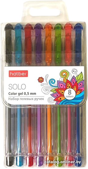 

Набор гелевых ручек Hatber Solo ColorGel SP-058909 (8 цветов)
