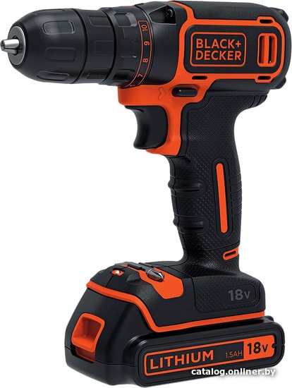 

Дрель-шуруповерт Black & Decker BDCDC18K1B (с 2-мя АКБ и кейсом)