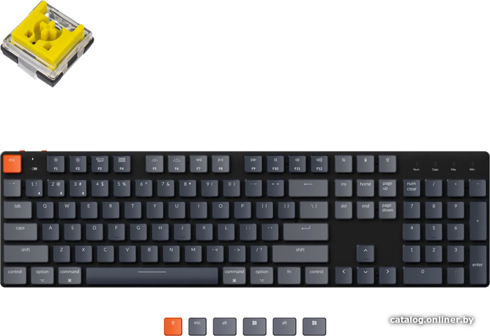 

Клавиатура Keychron K5 SE RGB K5SE-E4 (Keychron Low Profile Optical Banana, нет кириллицы)