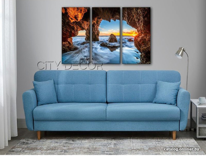 

Модульная картина Citydecor Море/Водопады 7.72 75x117 см