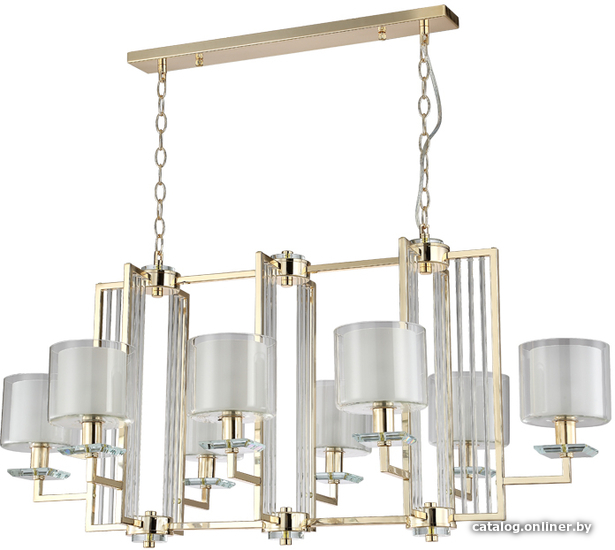 

Подвесная люстра Crystal Lux Nicolas SP8-L1000 (золото/белый)