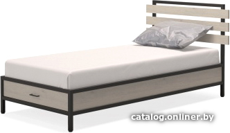 

Кровать Millwood Neo Loft КМ-1.1/1 Ш (дуб беленый/металл черный)