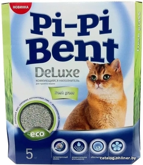 

Наполнитель для туалета Pi-Pi Bent Deluxe Fresh Grass 5 кг