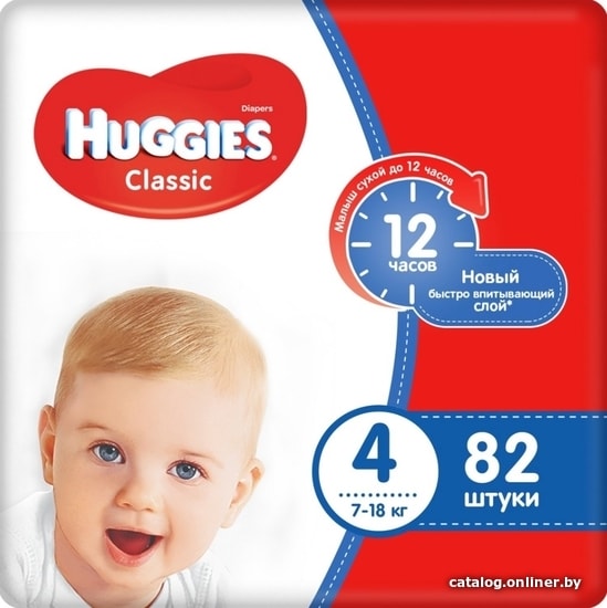 

Подгузники Huggies Classic 4 (82 шт)