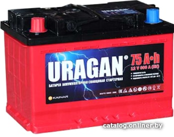 

Автомобильный аккумулятор Uragan L (75 А·ч)