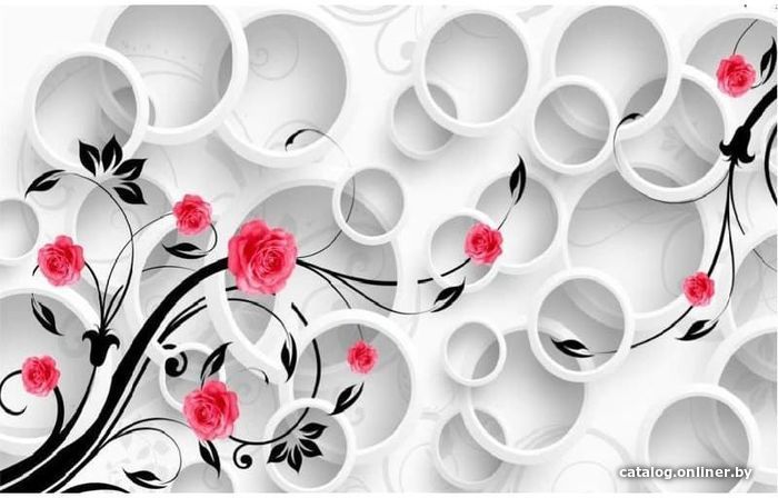 

Виниловые обои Citydecor Цветочный декор 3D 400x270