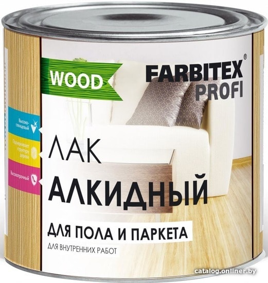 

Лак Farbitex Profi Wood Алкидный паркетный 1.9 л