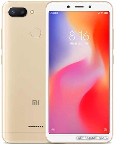 

Смартфон Xiaomi Redmi 6 4GB/64GB международная версия (золотистый)