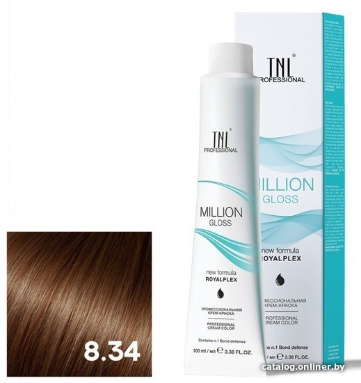 

Крем-краска для волос TNL Professional Million Gloss 8.34 100 мл