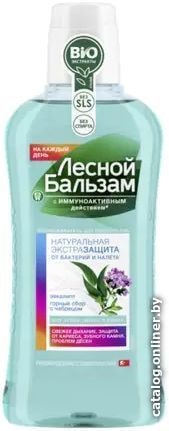

Ополаскиватель для полости рта Лесной Бальзам Защита от бактерий и налета 400 мл
