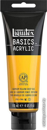

Акриловая краска Liquitex Basics 1046163 (118 мл, кадмий желтый темный)