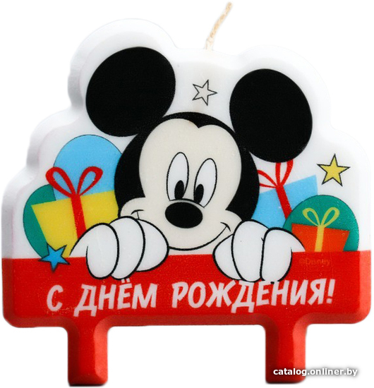 

Свеча для торта Sima-Land Disney С Днем рождения, Микки Маус 4929058