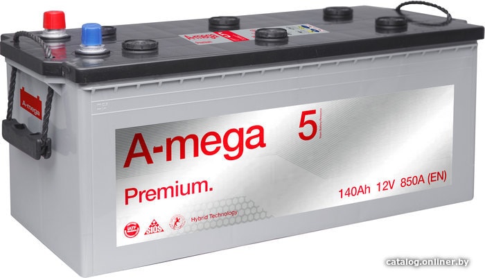 

Автомобильный аккумулятор A-mega Premium 140 L (140 А·ч)
