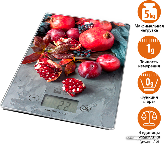 

Кухонные весы Home Element HE-SC935 (сочный гранат)