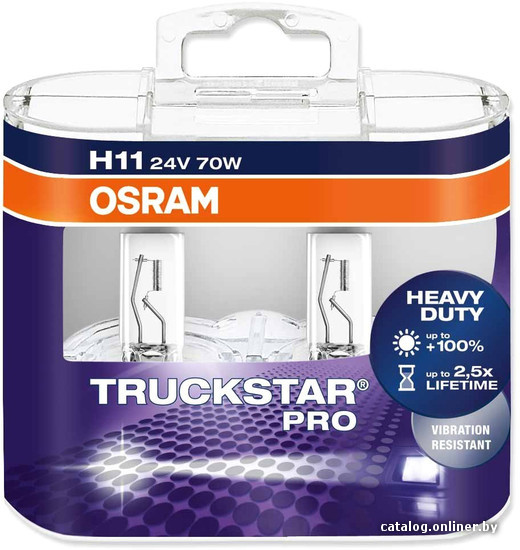 

Галогенная лампа Osram H11 Truckstar Pro 2шт [64216TSP-HCB]